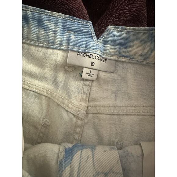 Rachel Comey Target Jeans Womens 6 Acid Wash Adjustable Belt Mom White Blue * - Picture 5 of 6